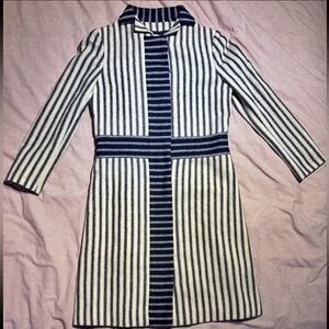 Pauline Trigère John Wanamaker Tribout Shop Rare 1970 80s Wool Tweed Dress Coat